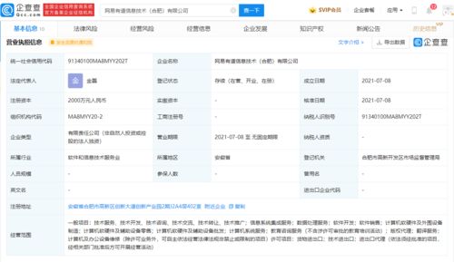 網易有道在合肥成立新公司，注冊資本2000萬元，聚焦信息系統集成服務
